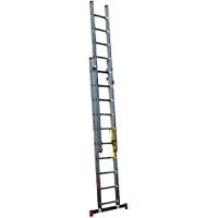 Homelux 825027 Escalera Aluminio Doble- 4 + 4 m- 2 x 15 Peldaños- 17.25 kg